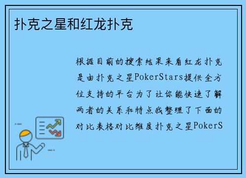 扑克之星和红龙扑克